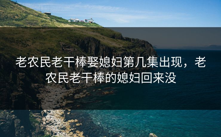 老农民老干棒娶媳妇第几集出现,老农民老干棒的媳妇回来没